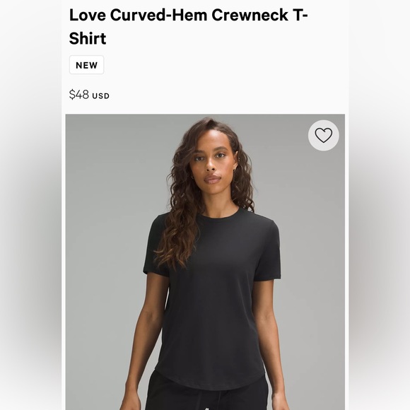 lululemon athletica Tops - Lululemon Love Curved HemShort Sleeve Tee